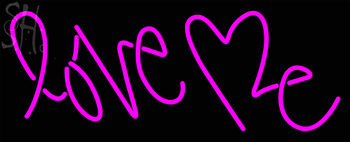 Custom Pink Love Me Neon Sign 1