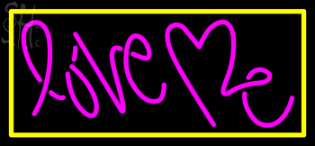 Custom Pink Love Me Neon Sign 3