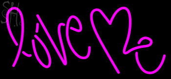 Custom Pink Love Me Neon Sign 4