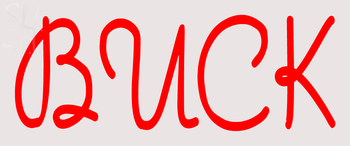 Custom Red Buck Neon Sign 1