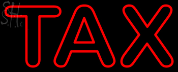 Custom Red Tax Neon Sign 2