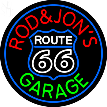 Custom Rod Jons Garage Neon Sign 1