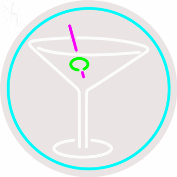 Custom Second Life Marketplace Martini Neon Sign 1