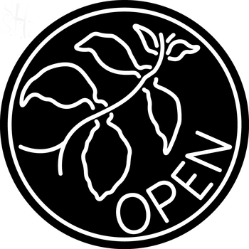 Custom Stone Fruit Coffee Logo Neon Sign 1