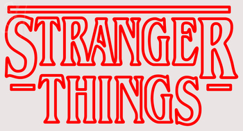 Stranger Things Clear Backing Neon Sign | Stranger Things Neon Signs ...