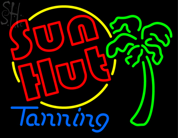Custom Sun Hut Tanning Neon Sign 2