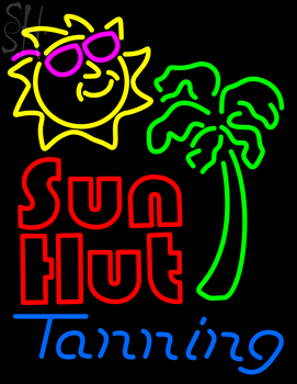 Custom Sun Hut Tanning Neon Sign 4
