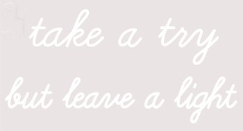 Custom Take A Try But Leave A Light Neon Sign 1
