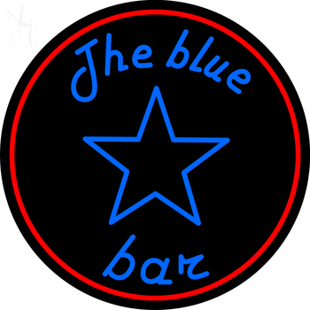 Custom The Blue Star Bar Neon Sign 4