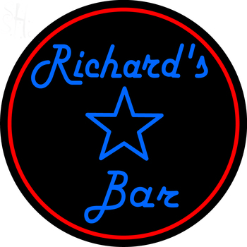 Custom The Blue Star Bar Neon Sign 6