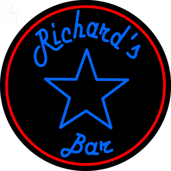Custom The Blue Star Bar Neon Sign 9