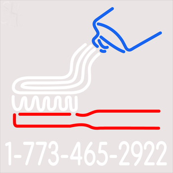 Custom Toothbrush Toothpaste Logo Neon Sign 3