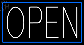 Custom White Open Neon Sign 4