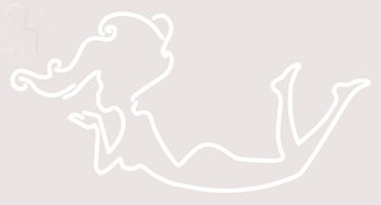 Custom White Outline Girl Neon Sign 1