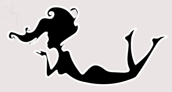 Custom White Outline Girl Neon Sign 2