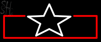 Custom White Star With Border Neon Sign 2