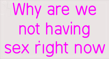Custom Why Are We Not Having Sex Right Noow Neon Sign 2