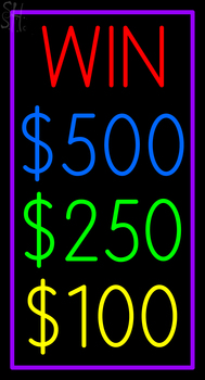 Custom Win 500 250 100 Lise Falskow Neon Sign 1