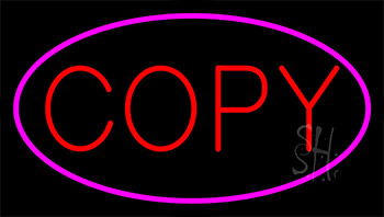 Red Copy Pink Neon Sign