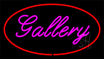 Purple Gallery Red Neon Sign