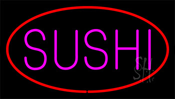 Pink Sushi Red Neon Sign