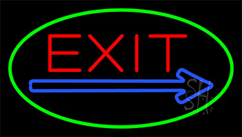 Exit Green Neon Sign