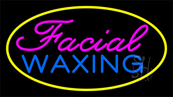 Facial Waxing Yellow Neon Sign