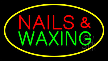Nails And Waxing Yellow Neon Sign