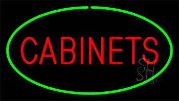 Cabinets Green Neon Sign