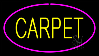 Yellow Carpet Pink Border Neon Sign