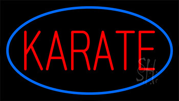Karate Blue Neon Sign