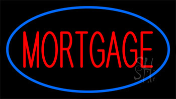 Mortgage Blue Neon Sign