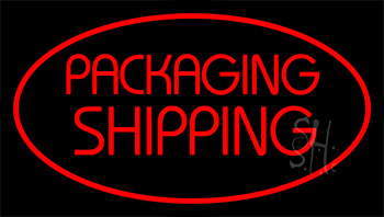 Packaging Shipping Red Neon Sign