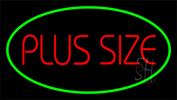 Plus Size Green Neon Sign