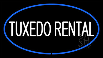 Tuxedo Rental Blue Neon Sign