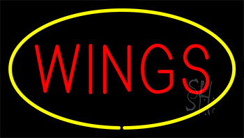 Wings Yellow Neon Sign