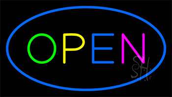 Open Multi Color Neon Sign