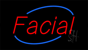 Red Facial Neon Sign