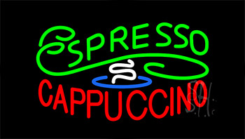 Stylish Espresso Cappuccino Animated Neon Sign