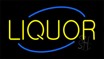 Yellow Liquor Animated Neon Sign