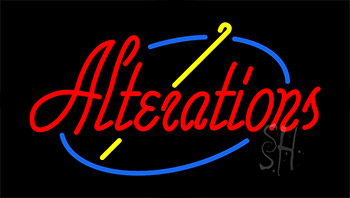 Red Alterations Neon Sign