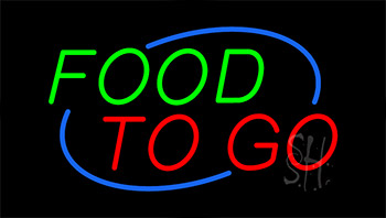 Food To Go Animated Neon Sign
