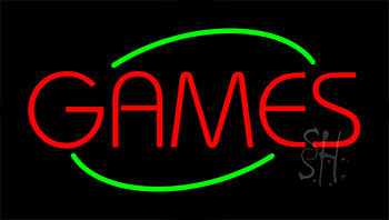 Games Flashing Neon Sign