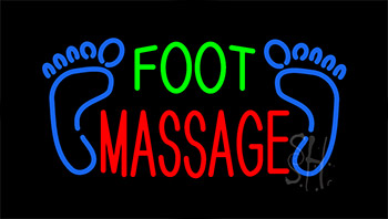 Foot Massage Animated Neon Sign