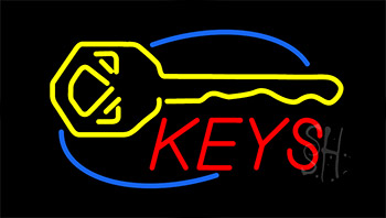 Keys Animated Neon Sign