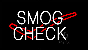 Smog Checks Flashing Neon Sign