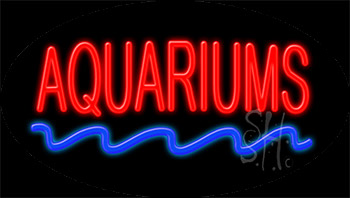 Aquariums Flashing Neon Sign