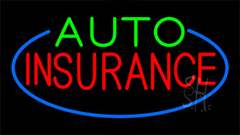 Auto Insurance Flashing Neon Sign