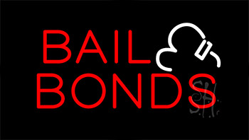Red Bail Bonds Animated Neon Sign