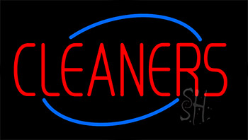 Red Cleaners Neon Sign